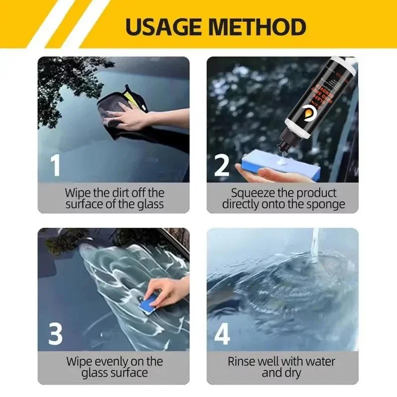 YC19  Car Glass Oil Film Wipe, Front Windshield Side Window, Oil Removal, Dirt Removal, Coating, Crystal Plating, Strong Cle