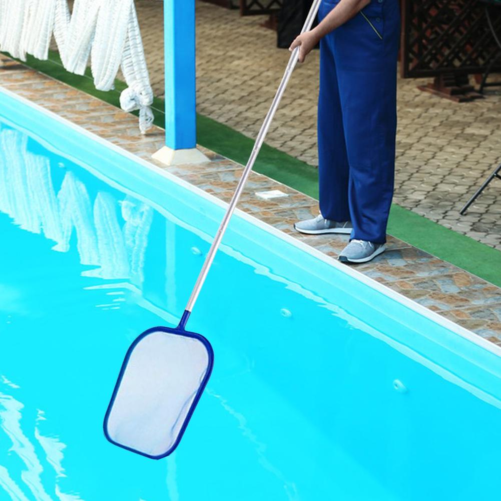 Swimming Pool Skimmer Net with 5/4/3 Aluminum Pole Sections Pool Leaf Skimmer Leaf Rake Net for Fast Cleaning Ponds Hot Tub Spas