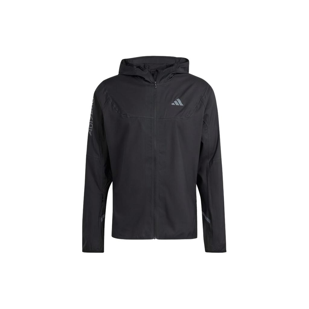Adidas Adizero Running Lightweight Jacket With Letter Logo Print Men Jacket Black IT2527