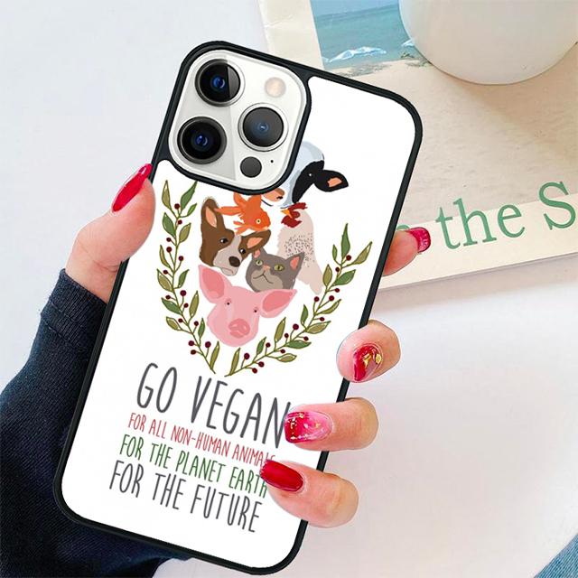 

VEGAN QUOTES Rabbit LOVE VEGGIE Cover For iPhone 17 Air 15 16e 14 13 12 Pro Max 11 Pro Max Plus Phone Case Coque iPhone 17pro max