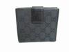 Authentic GUCCI GG Black Canvas Bamboo Bifold Wallet Compact Wallet #8353 Open Box