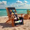 1PC Custom Name Football Art Beach Towel Highly Absorbent And Sand-Resistant Towel for Swimming, Pool, Yoga, And Travel Lightweight