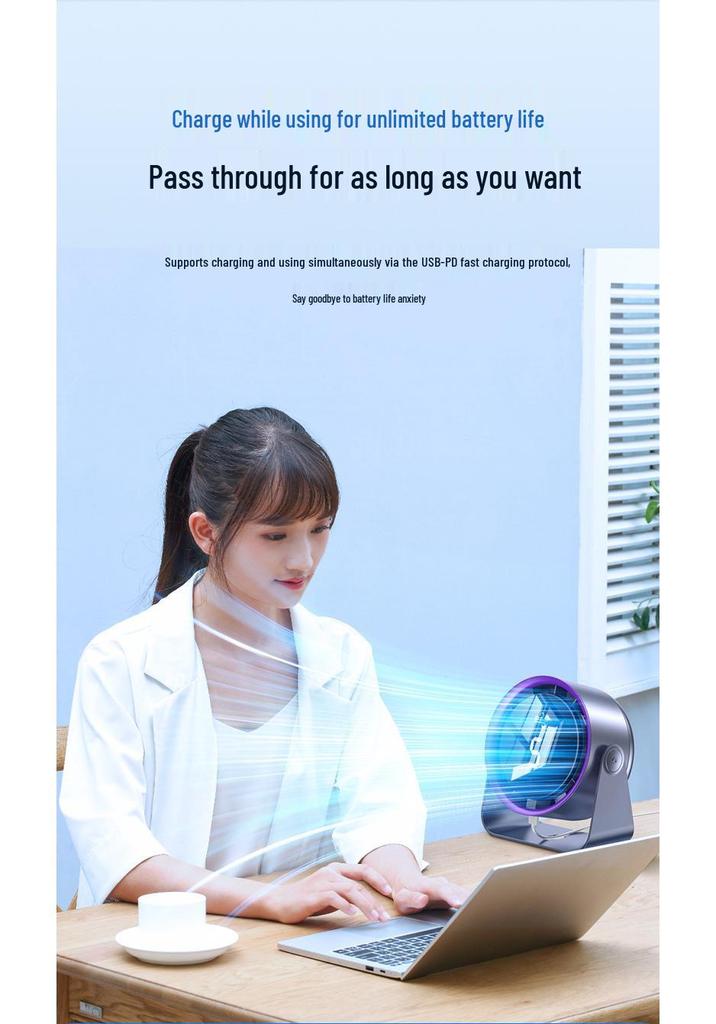 Compact USB Charging Wall & Table Fan for Dorms and Offices