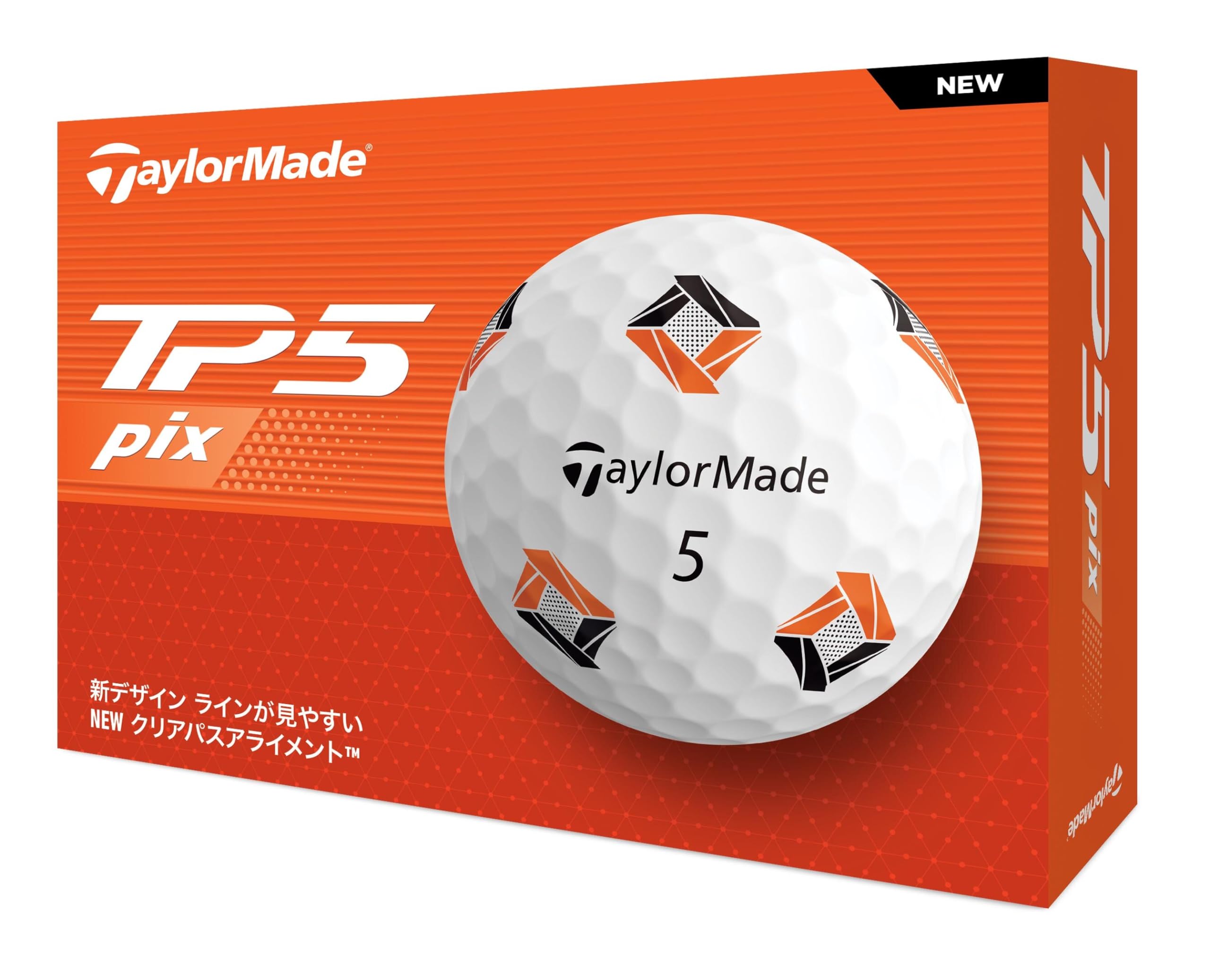 

Мячи для гольфа TaylorMade TP5 Pix Series 2024 Оригинальный японский продукт (1 дюжина/12 мячей) - белый