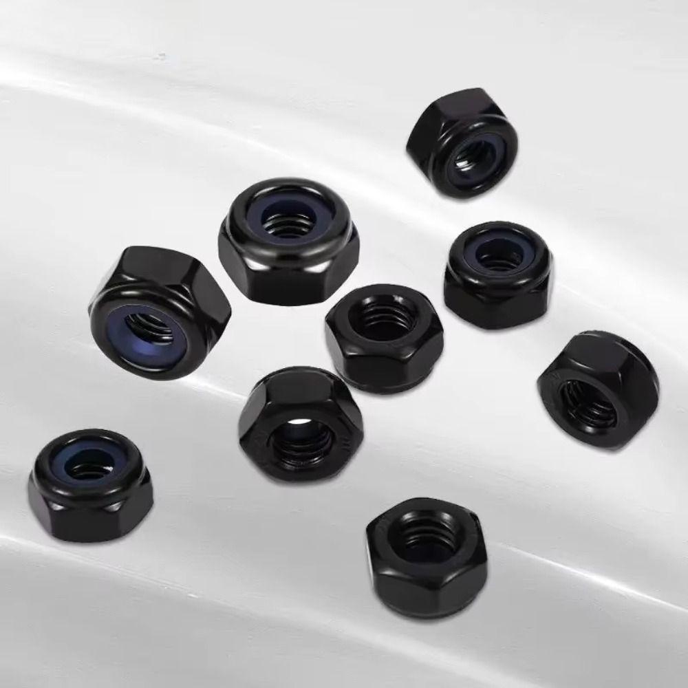 Black Nylon Hex Nuts Nylon Hexagonal Nut High Quality Hex Nuts Assortment Kit Car Repair