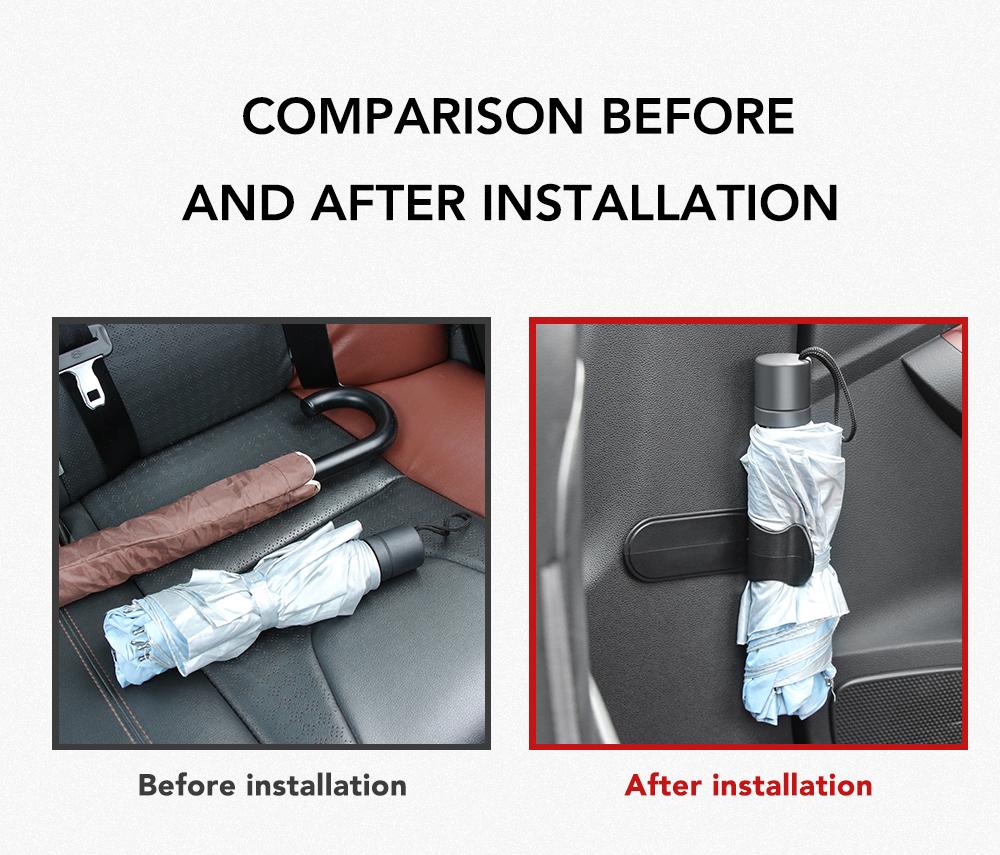 2pcs Multifunction Hook Car Umbrella Hook Clip for Tesla Model 3 Model S Model X Model Y Adhesive Hanging Storage Buckle Rack