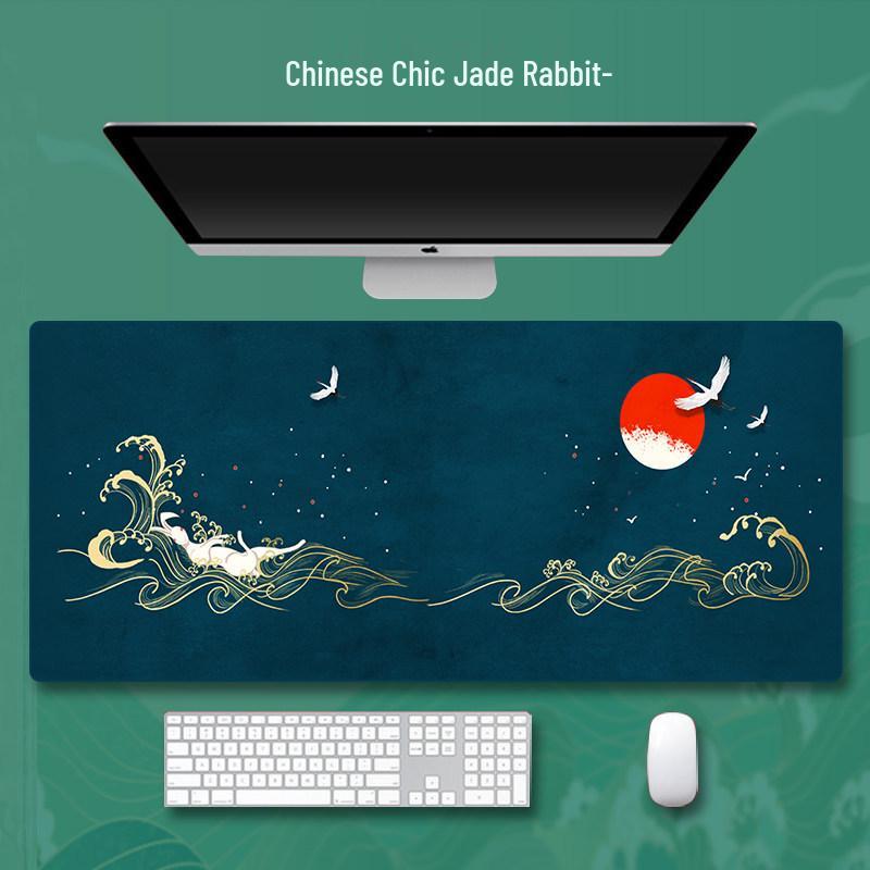 Extra Large Anime Esports Mouse Pad with Stitched Edges for Men and Women, Computer Desk Mat and Keyboard Pad