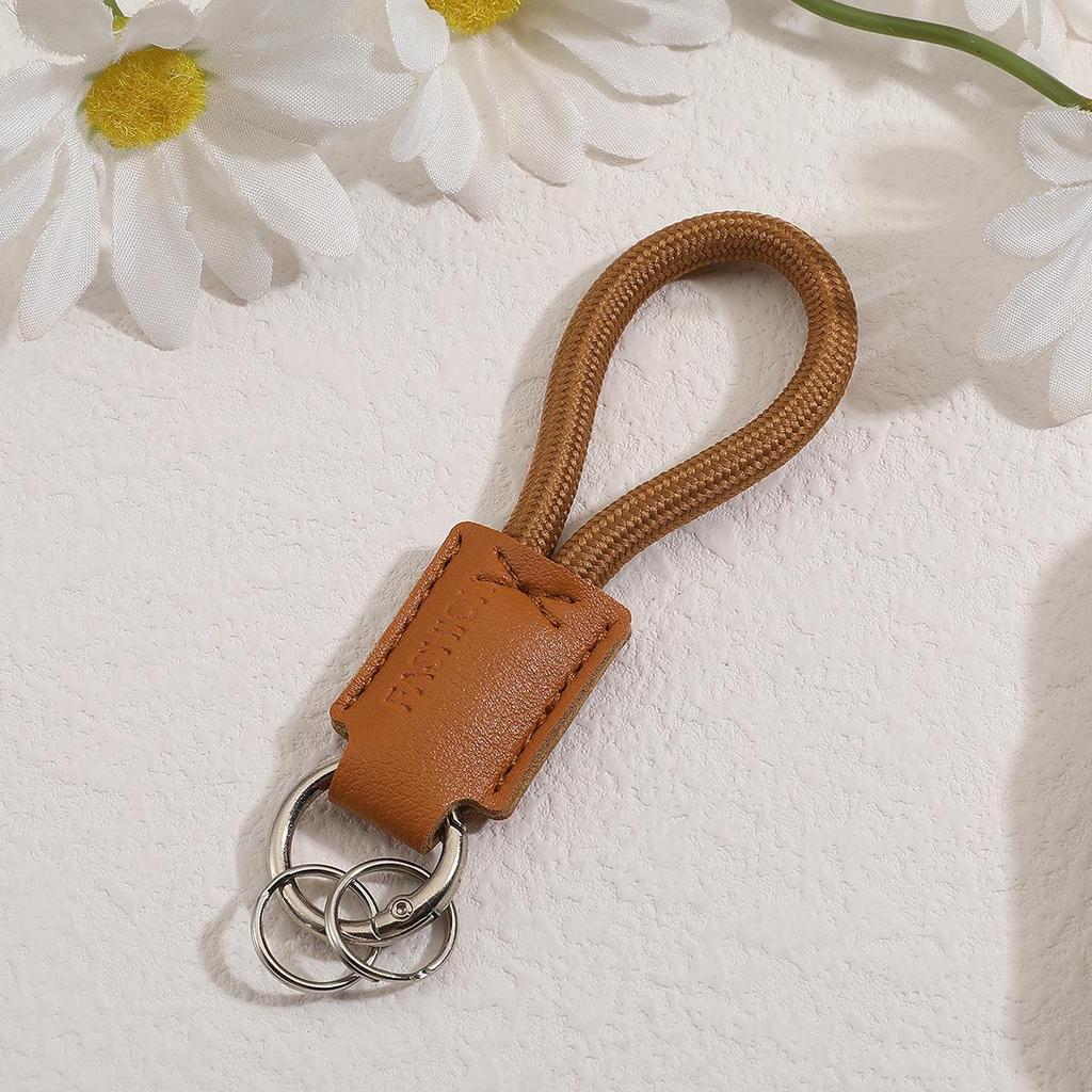 Colorful Macaron Leather Keychain & Phone Lanyard
