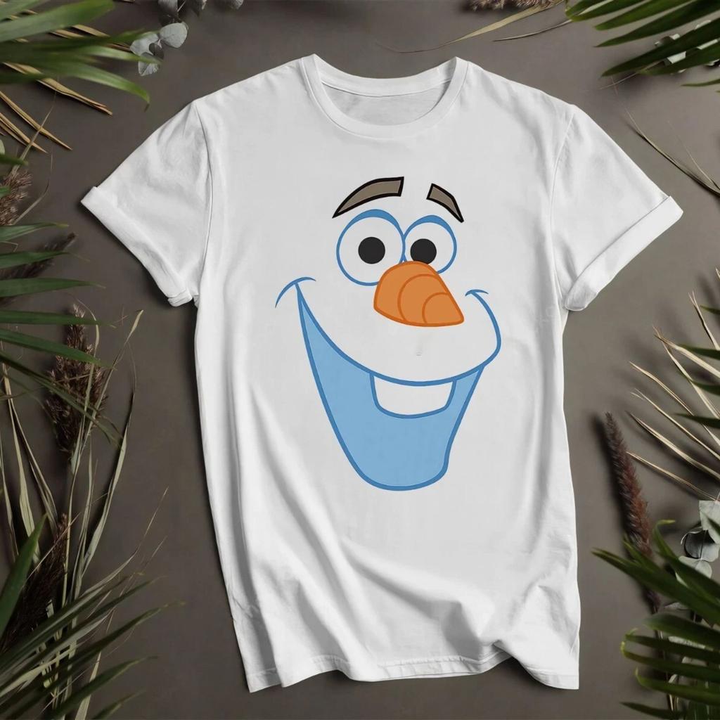 Olaf X Elsa Cute Basic White T Shirt