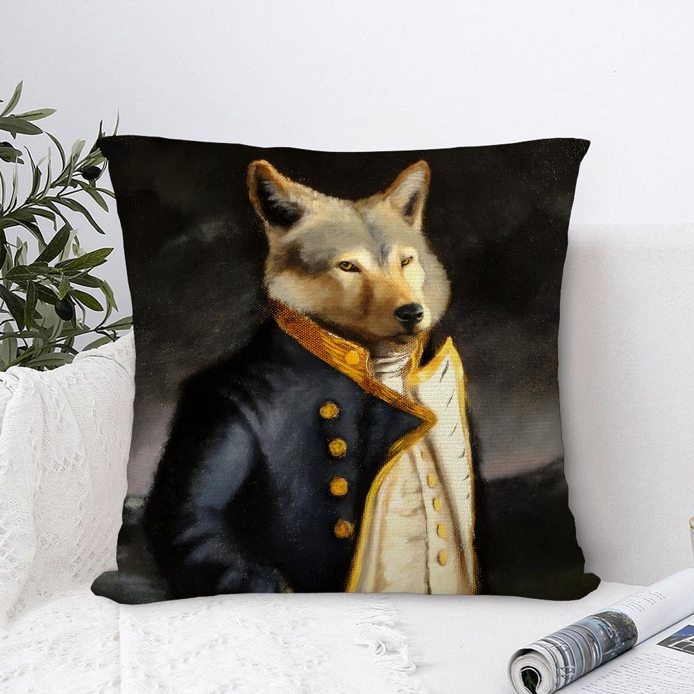 Nordic Fashion Animal Pillow Case Sofa Decorative Home Double-sided Print Plush Square Throw Pillow Covers Cushion Decor Cover