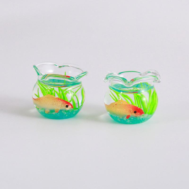 1Pc Miniatur Glas Aquarium Ornament Leucht Aquarium Hause Auto Ornament Puppe Haus Dekorative Spielzeug