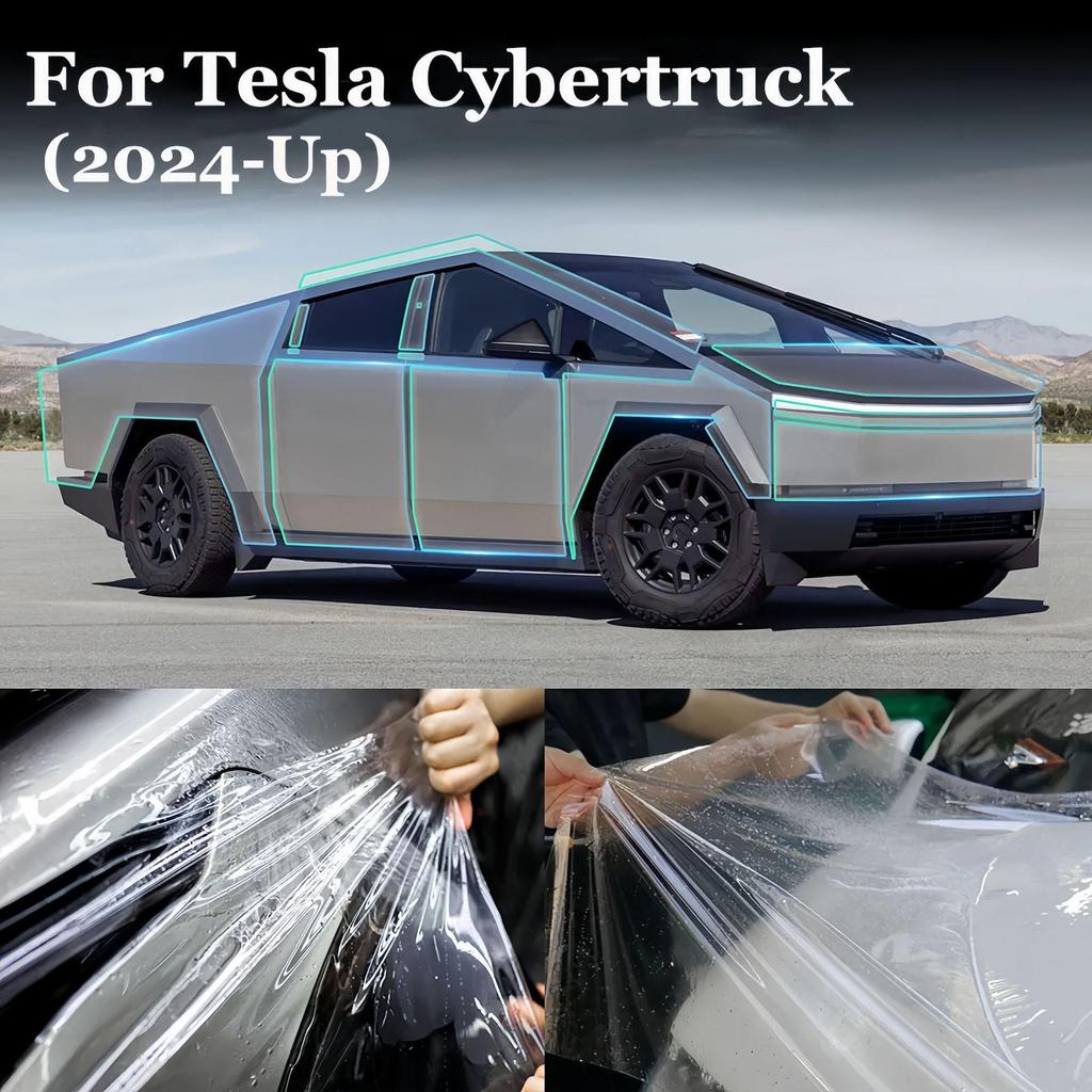 Tesla Cybertruck TPU Protective Film: Full Car Paint Mask Cover
