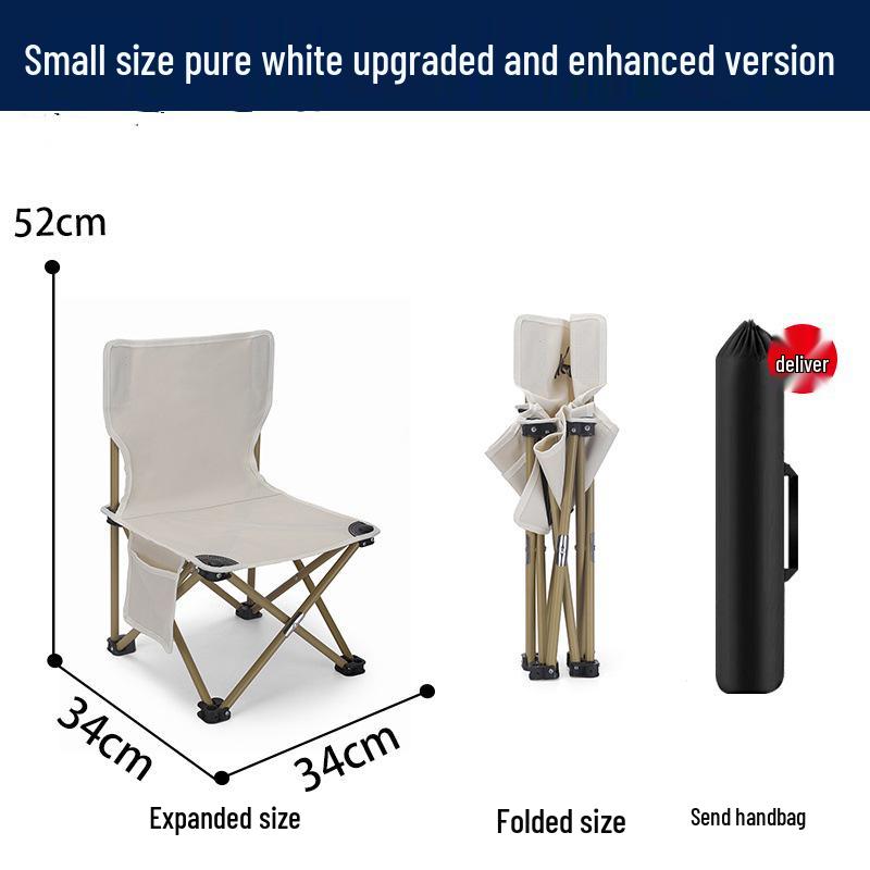 Compact Folding Outdoor Chair with Backrest for Sketching & Fishing