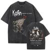 Korn Follow The Leader Album Vintage Washed Graphic Tee  Unisex Gothic NuMetal Unisexs Casual Oversized  Cotton TShirt
