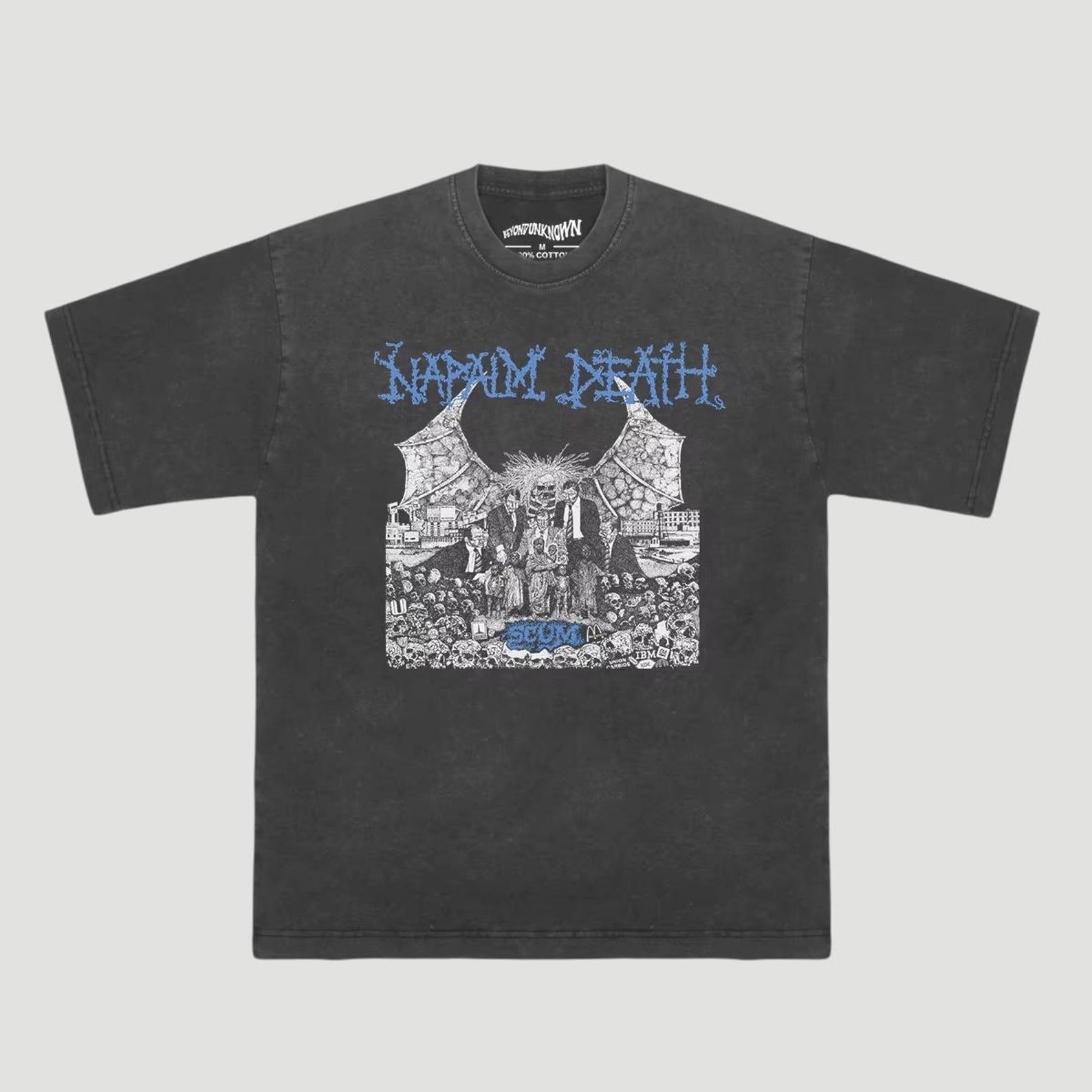 Napalm Death T-Shirt, Grindcore Band Tee, Extreme Metal Graphic Shirt, Vintage Death Metal Punk Style Unisex Tee S