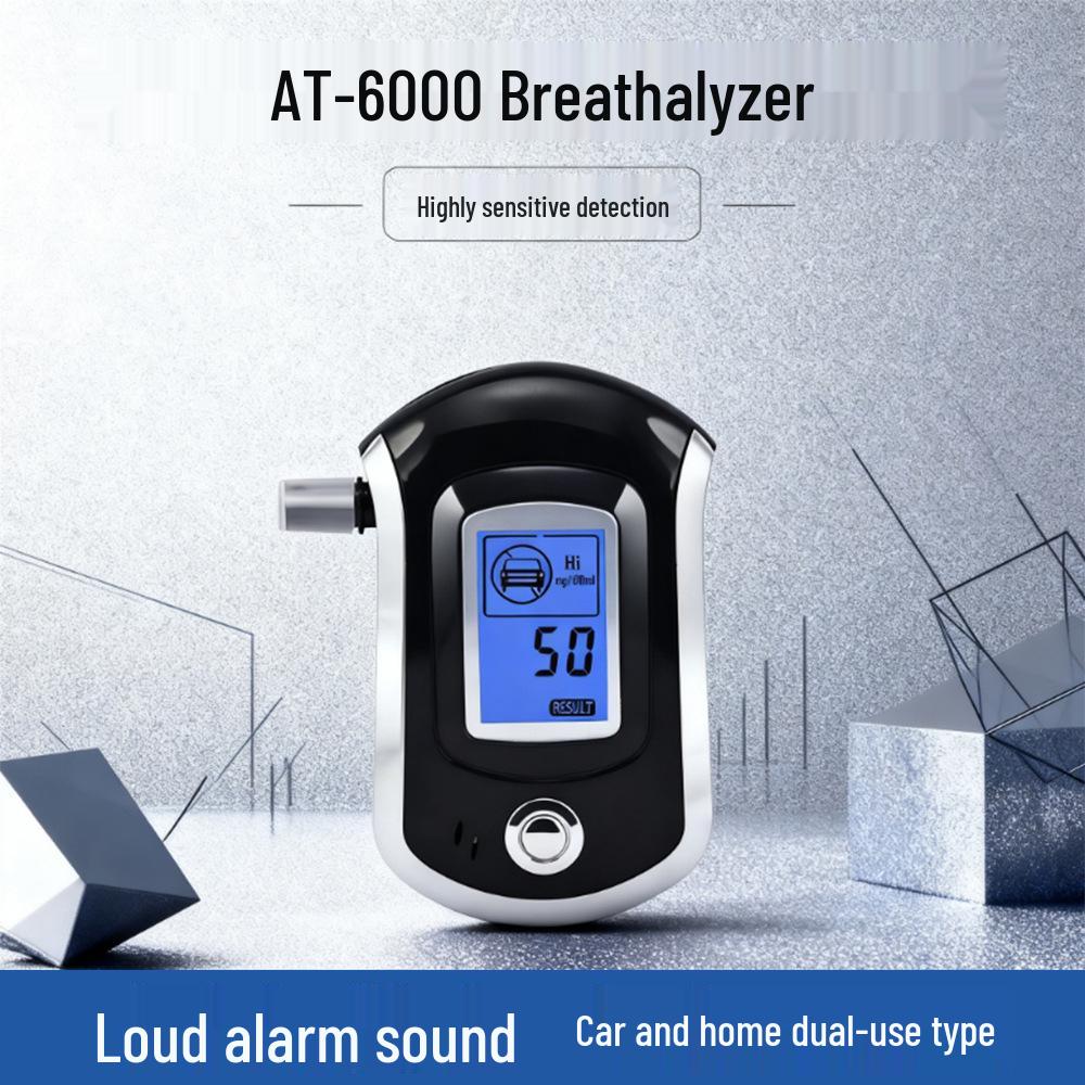 

AT-6000 Breathalyzer with LCD Display & Switchable Units 6000 Blow Nozzles +5