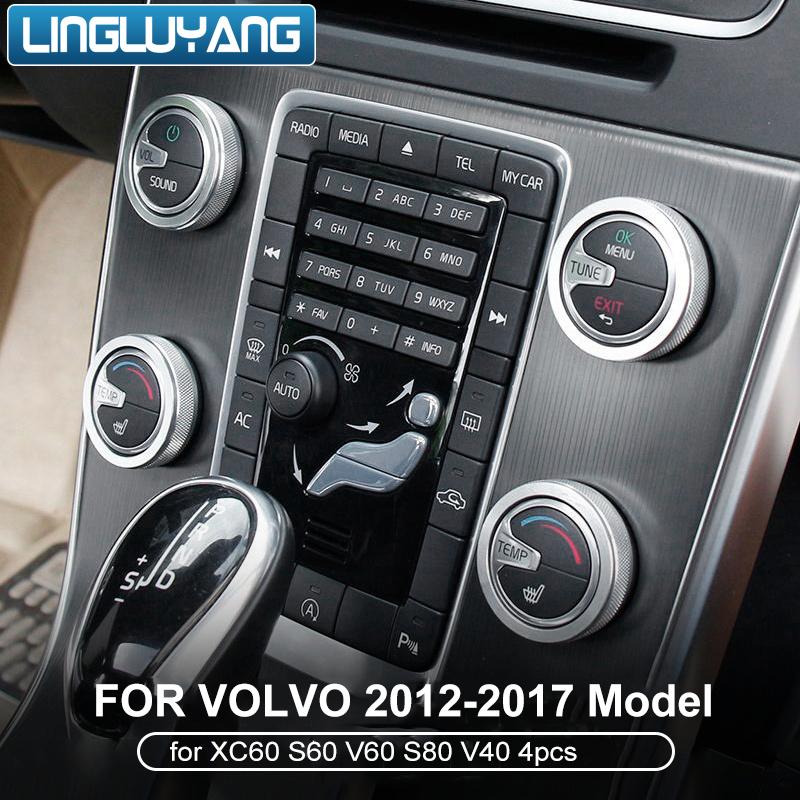 car-styling car air conditioning rotary knob for volvo s60 xc60 v60 s80 v40 car air conditioning heat control switch/sound knob