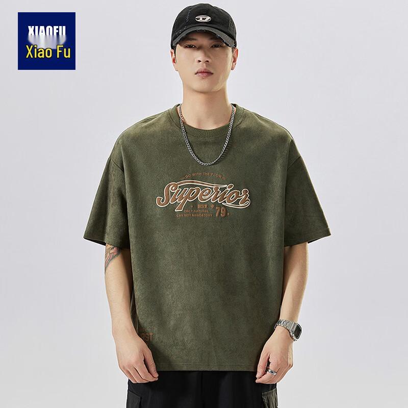 

Men s Suede-like Retro Print Short Sleeve T-Shirt 3XL