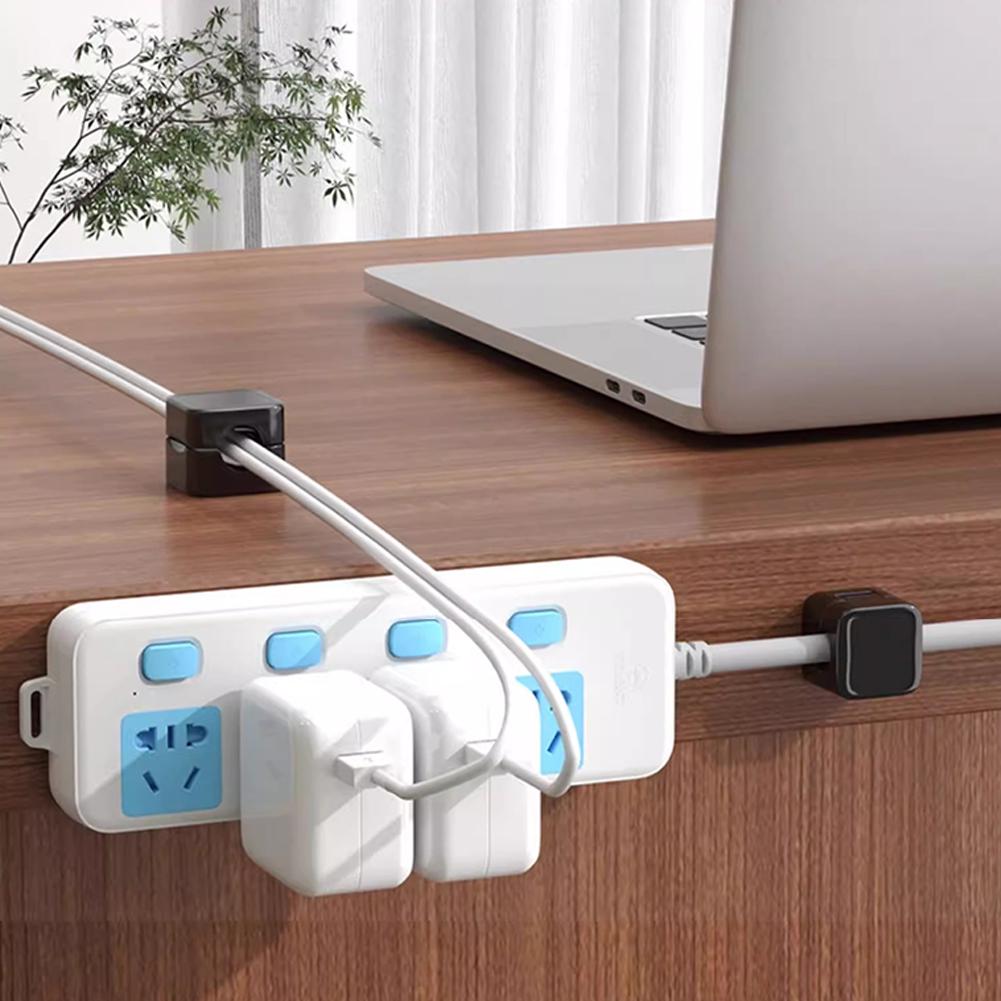 1/3/5/10pcs Cable Organizer Magnetic Plug Box Silicone Cable Winder Flexible Cable Management Clips for Office Desktop Home