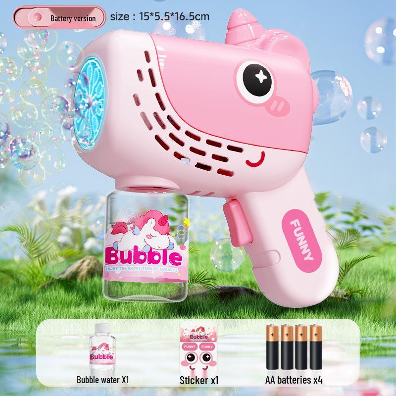 Children's Leak-Proof Rechargeable Bubble Gun - Handheld Electric Toy for Girls & Boys