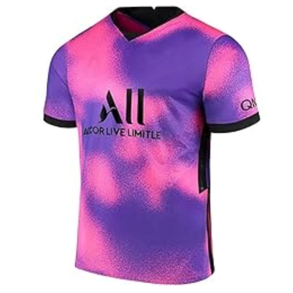 Kids Sportswear, Messi PSG Third Away Soccer Jersey Set, Football Uniform Shirt Shorts Combo, Breathable Quick-Dry Fabric Youth Training Kit