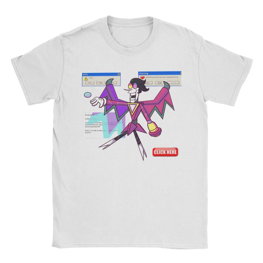 Vintage T-shirt Deltarune Spamtom Neo Bomulls T-shirts Mode T-shirt för Män Sommar Y2K Basic Casual Kortärmade T-shirts