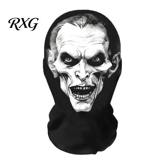 Elastic Dustproof Sports Hood Skull Print Halloween Balaclava, Breathable Mesh Full Face Mask with Impactful Visual Cosplay Gear 3D Print, UV