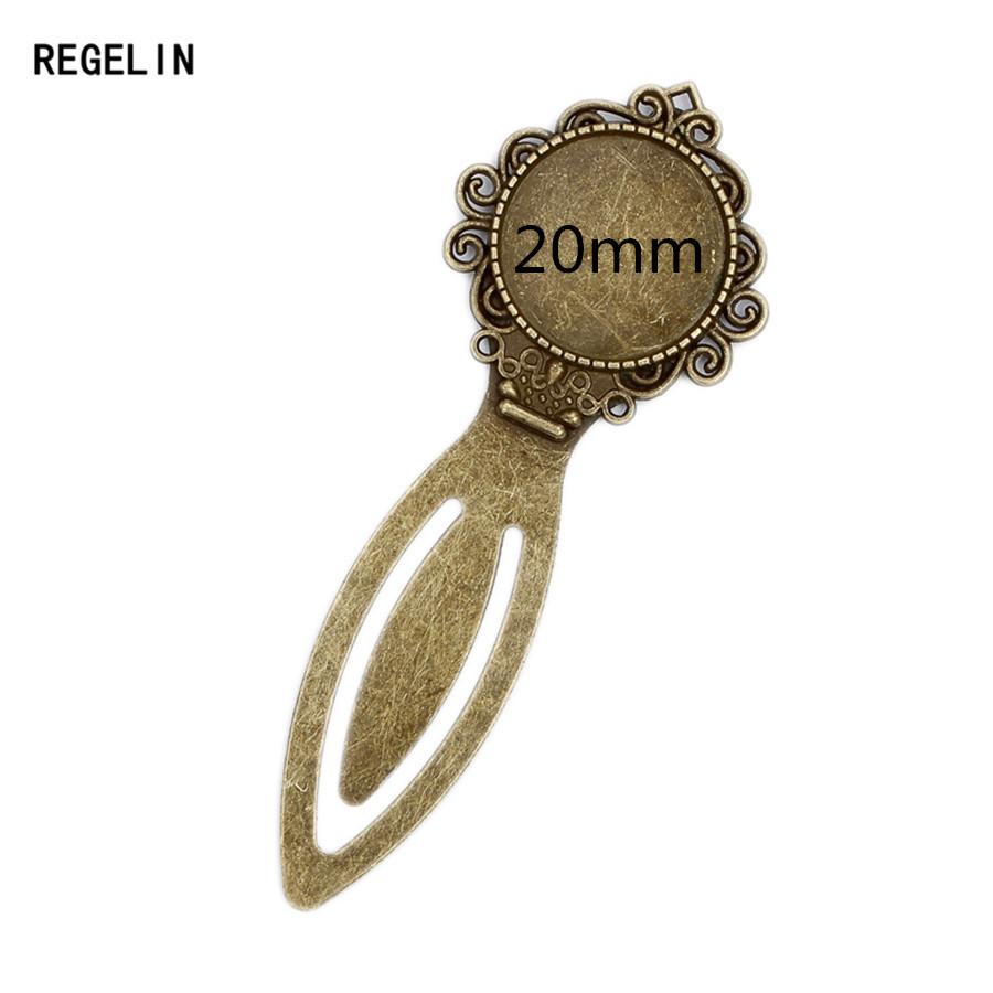 REGELIN Fashion 10pcs/lot Antique Vintage Retro Handmade Bookmark Cabochon Base Bookmark Setting for Cabochon Cameo DIY Bookmark