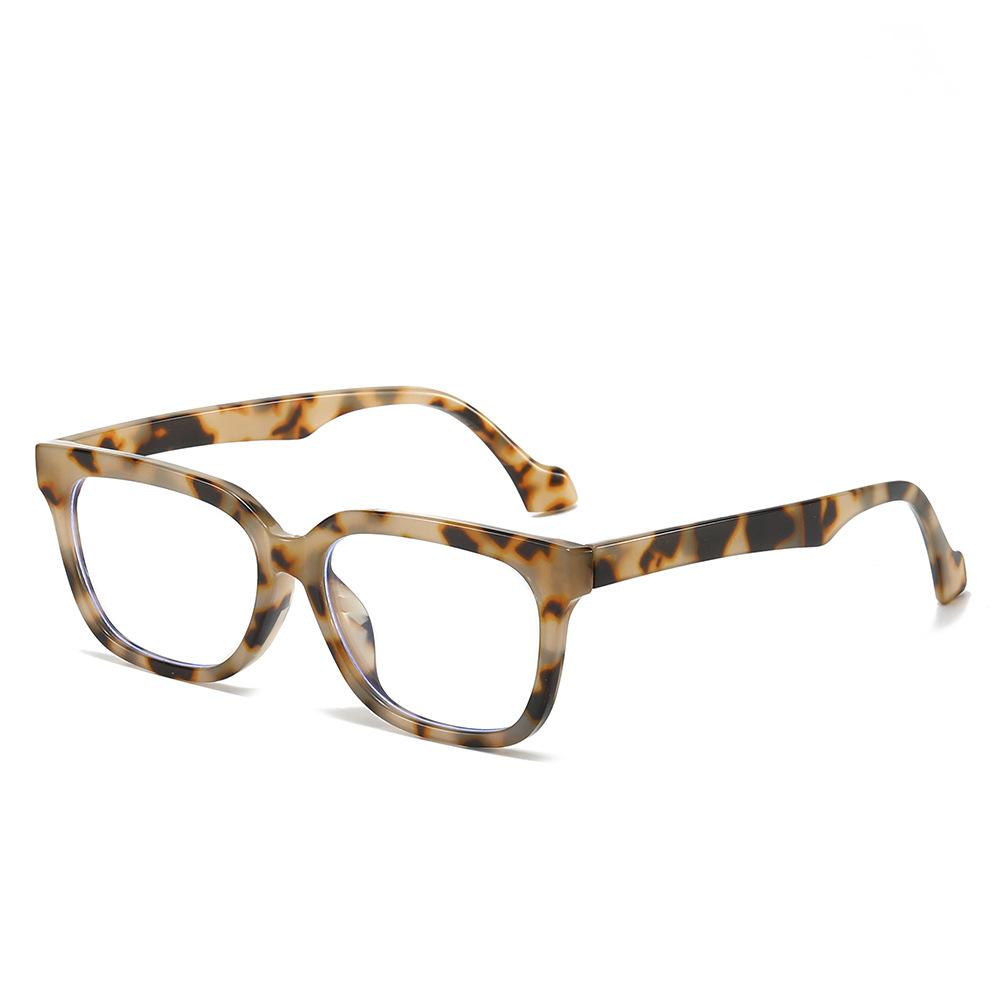 New anti-blue light fade black frame simple commuter frame big face thin women plain face mirror ins myopia glasses
