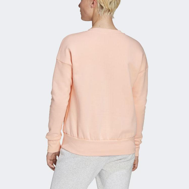 Adidas Logo Casual Sports Pullover American Hoodie Women hoodies Misty-Coral GC6926