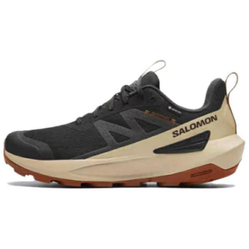 SALOMON Elixir Waterproof And Breathable Low top Hiking Shoes Men's Black Beige Sneakers 475604