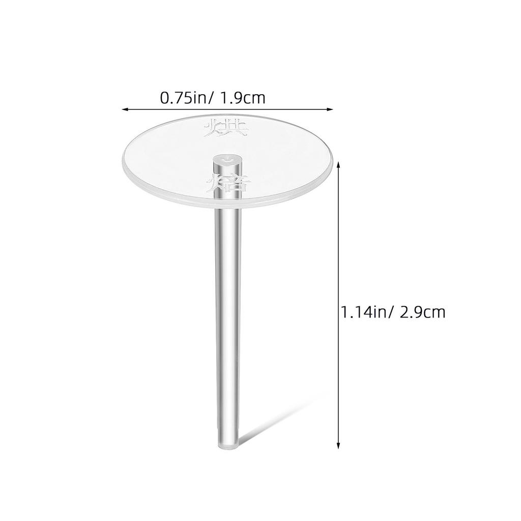 100Pcs Cake Decor Base Plastic Nails Transparent Cake Topper Fixing Holder for Wedding Birthday Baby Shower Baking Supplies