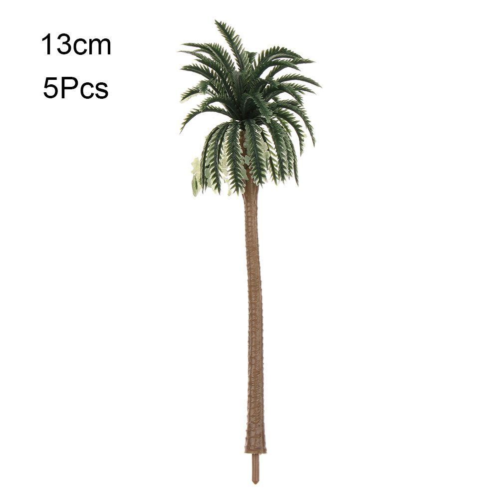 5Pcs Plastic Coconut Palm Tree Miniature Plant Pots Bonsai Craft Micro Landscape DIY Decor  Scenery Model