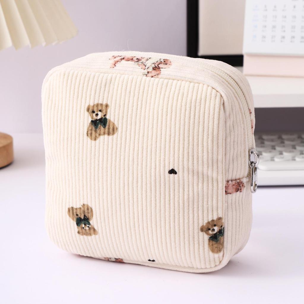 Large Capacity Cute Mini Portable Cotton Menstrual Pad Storage Bag