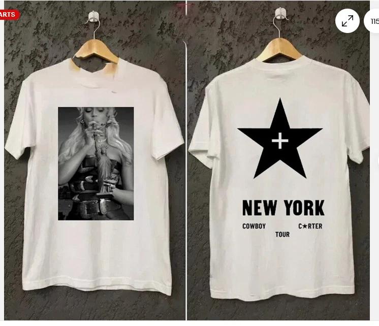 NEW NY Exclusive Beyonce Cowboy Carter Tour 2025 reprint Shirt