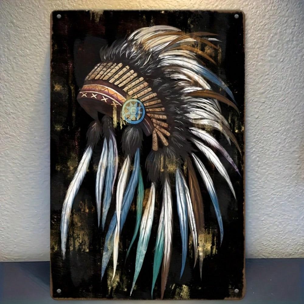 Retro Metal Wall Art Home Decor Living Room Painting 20x30cm