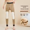 Men's Fleece-Lined Thermal Pants with Knee Pads