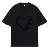 2026 Heart with Butterflies Printed Graphic Y2k Harajuku Streetwear 100% Cotton T Shirt Casual Oversized Summer Men T-shirt