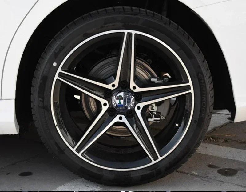 CFW1 2025 Hot For Mercedes Benz 4Pcs Car Styling Wheel Hub Cap Stickera Auto Refit Accessories for Mercedes Benz Amg W203 W176 W221 W