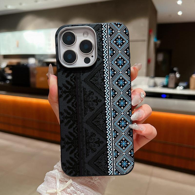 

Сложный узор тонкий матовый чехол для iPhone 16 Pro Max 15 Pro 14 13 12 11 TPU кожа текстура мягкий противоударный чехол для телефона iPhone 12 Pro чёрный