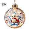 Decorative Hanging Balls Glowing Christmas Story Ornament, Light?Up Mini Holiday Scene Ball with Warm Garden Party Ornaments LED Light, Clear