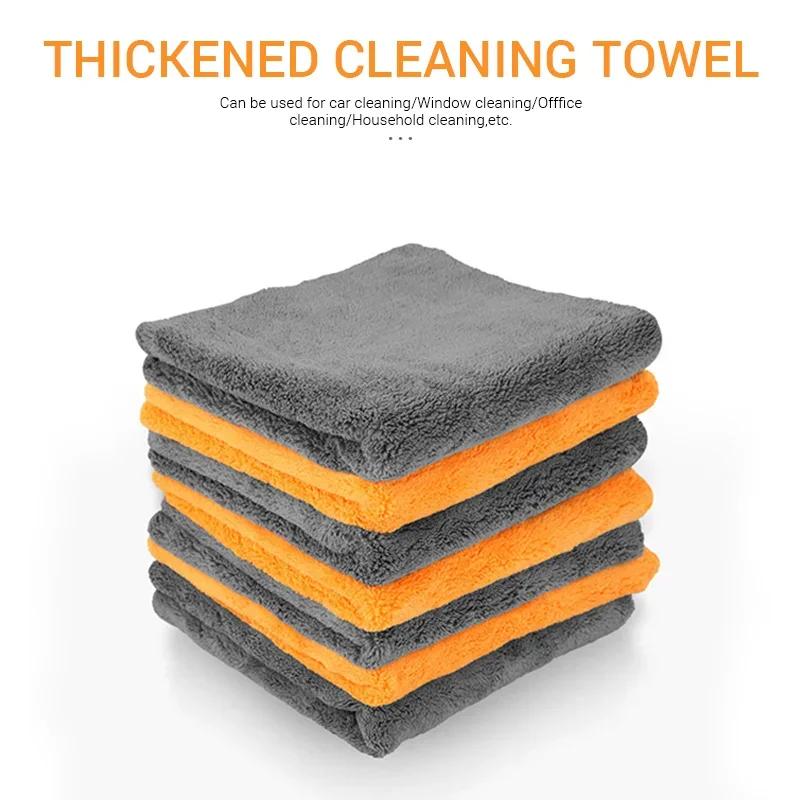 1/2/6/9 Packs Car Thicken Cleaning Cloth Professional Cleaning Car Wiping Microfiber Towel Car Wash Rag 300GSM 40x40cm