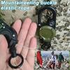 Retractable Keychain with Compass Steel Wire Carabiner Badge Reel Holder Clip Key Ring Heavy Duty Outdoor Camping Climbing Anti-lost Buckle