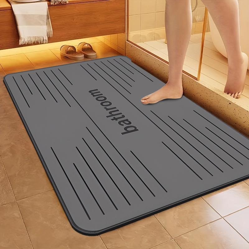 Dark Grey and Grey Soft Absorbent Bath Rug 3d Printing Anti-slip Absorbent Bathroom Rug Geometry Bath Rug Mat (Light Grey,40*60cm) светло-серый