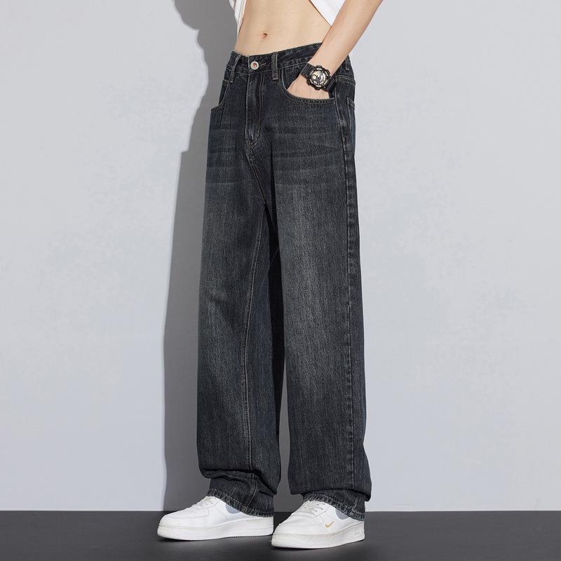 2025 Autumn/Winter Men's Retro High Street Loose Straight-Leg Jeans