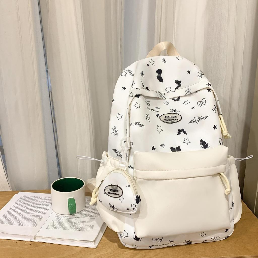 2025 Bow Print Large Capacity Backpack for Primary School Girls