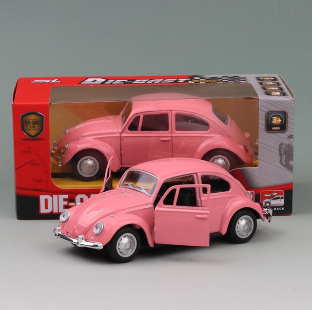 Klassischer 1967 Volkswagen VW Classic Beetle Bug Vintage Maßstab 1:36 Druckguss-Metall-Rückziehauto-Modellspielzeug für Geschenk/Kinder