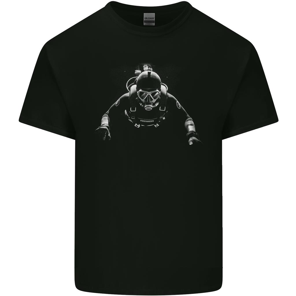 Monochrome Scuba Diver Diving Dive Unisexs Light Cotton TShirt