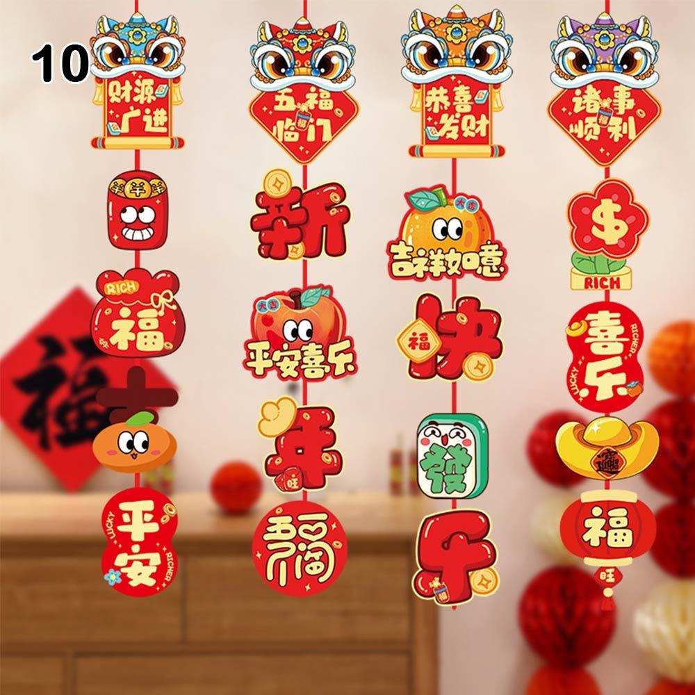 New 2026 Year Year of The Horse Flag Festival Atmosphere Ornaments New Year Decorations Hanging Flag Spring Festival Decorations