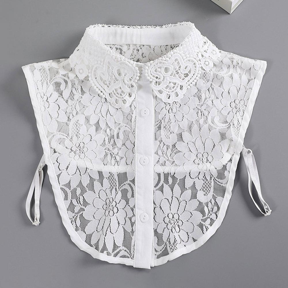 Chiffon Fake Lace Collar Detachable Fake Shirt Collar DIY Clothing Accessories  for Women Girls